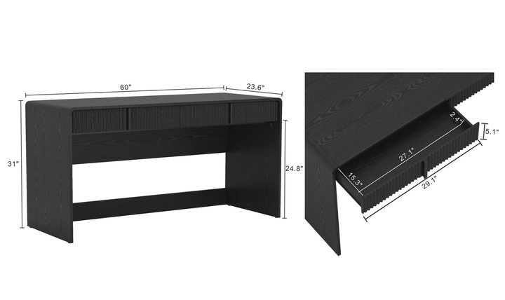 Manhattan Comfort Novara Writing Desk With Two-Drawer-jennifer