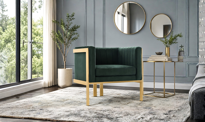 Manhattan Comfort Paramount Velvet Arm Chair-Jennifer Furniture