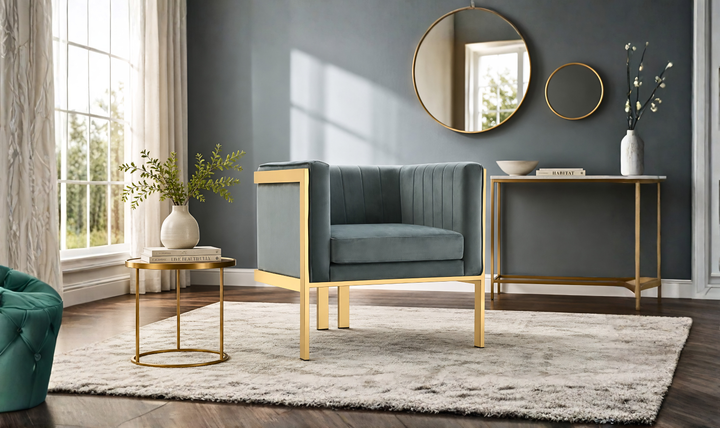 Manhattan Comfort Paramount Velvet Arm Chair-Jennifer Furniture