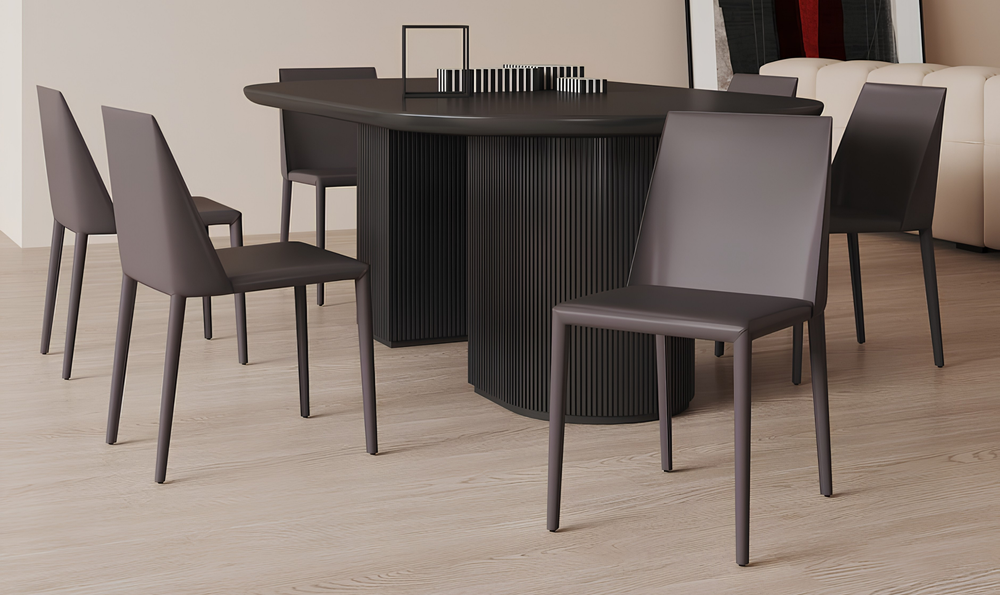 Manhattan Comfort Paris Vegan Leather Dining Chair-Jennifer Furniture
