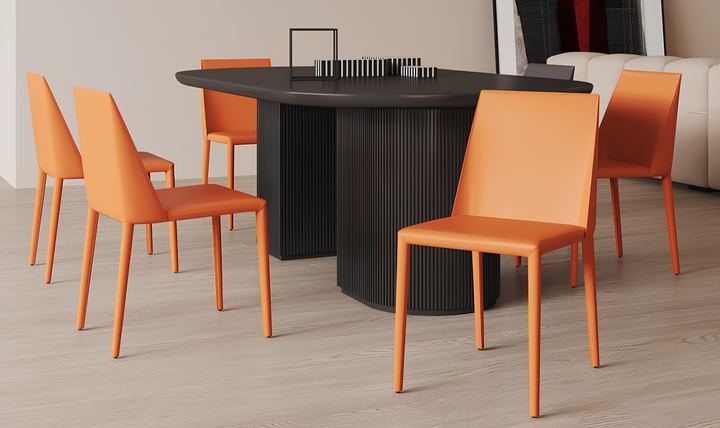 Manhattan Comfort Paris Vegan Leather Dining Chair-Jennifer Furniture