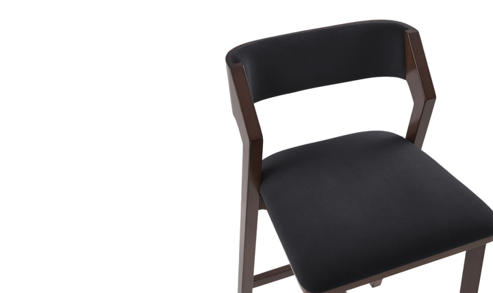 Manhattan Comfort Patricia Wood Upholstered Barstool-Jennifer