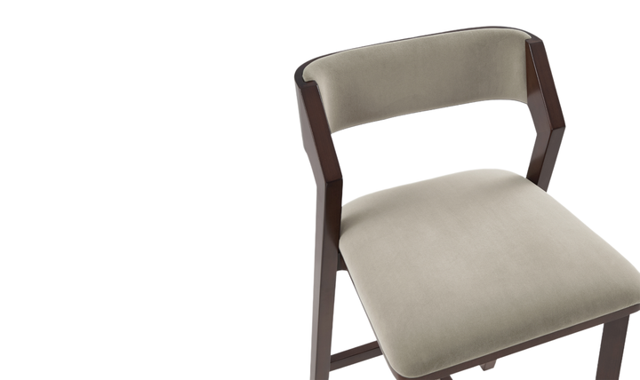Manhattan Comfort Patricia Wood Upholstered Barstool-Jennifer