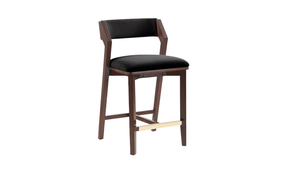 Manhattan Comfort Patricia Wood Upholstered Counter Stool