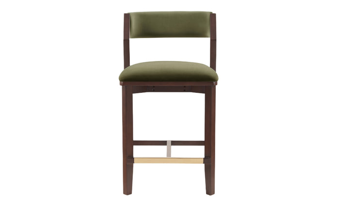 Manhattan Comfort Patricia Wood Upholstered Counter Stool