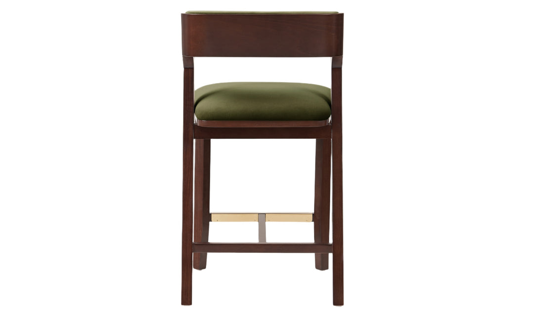 Manhattan Comfort Patricia Wood Upholstered Counter Stool