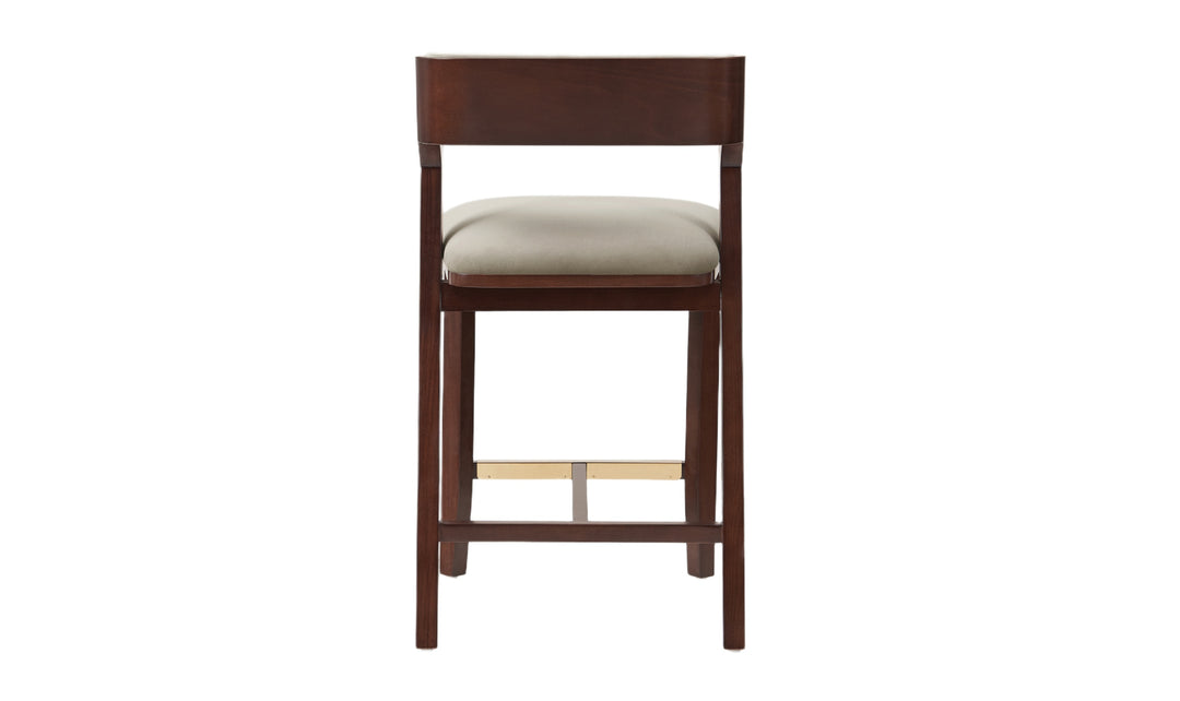 Manhattan Comfort Patricia Wood Upholstered Counter Stool