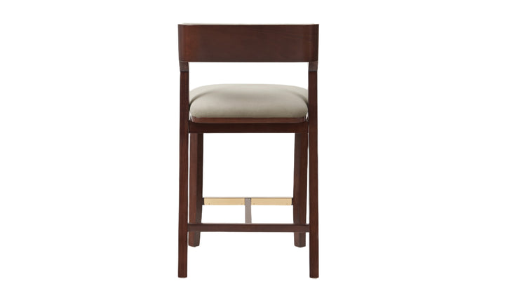 Manhattan Comfort Patricia Wood Upholstered Counter Stool