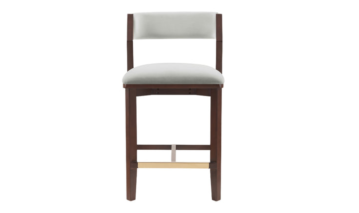Manhattan Comfort Patricia Wood Upholstered Counter Stool