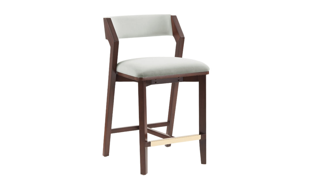 Manhattan Comfort Patricia Wood Upholstered Counter Stool