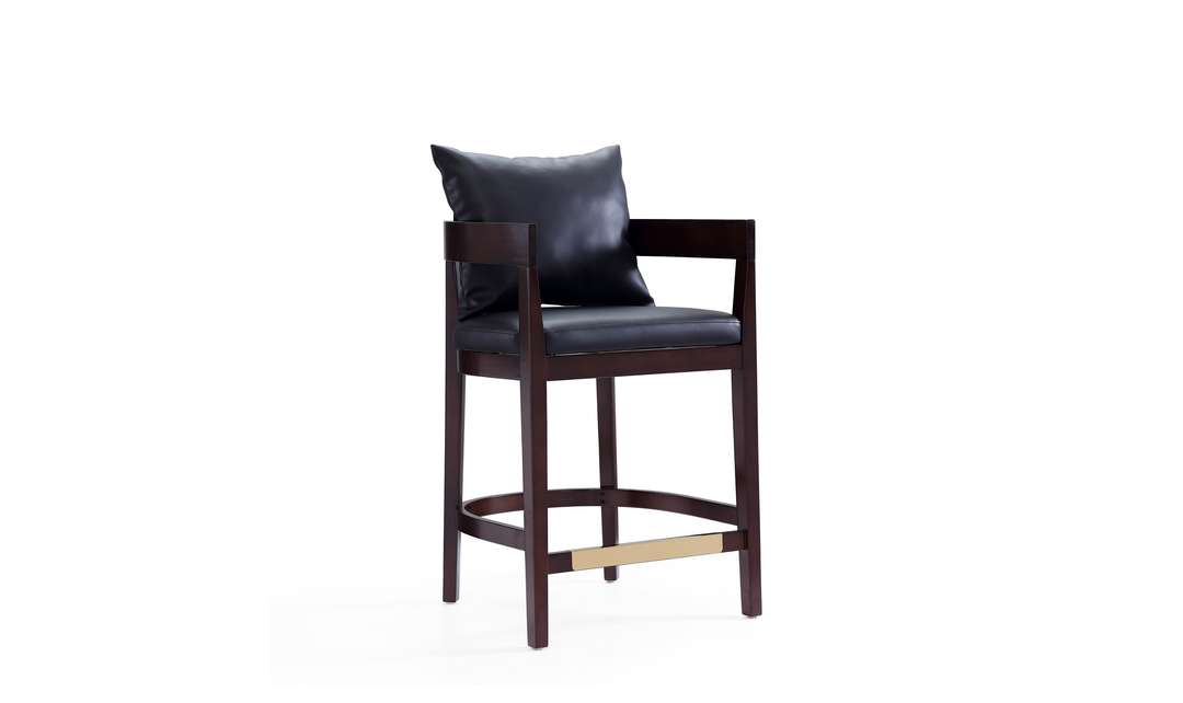 Manhattan Comfort Ritz Wood Upholstered Counter Stool-Jennifer