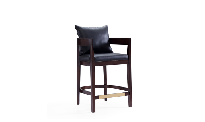 Manhattan Comfort Ritz Wood Upholstered Counter Stool-Jennifer