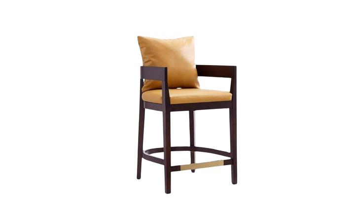 Manhattan Comfort Ritz Wood Upholstered Counter Stool-Jennifer