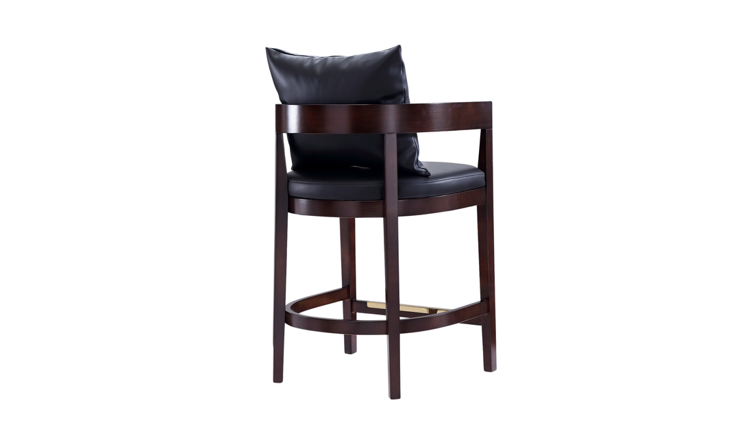 Manhattan Comfort Ritz Wood Upholstered Counter Stool-Jennifer
