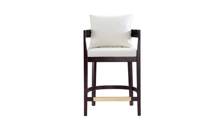 Manhattan Comfort Ritz Wood Upholstered Counter Stool-Jennifer