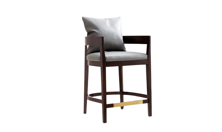 Manhattan Comfort Ritz Wood Upholstered Counter Stool-Jennifer