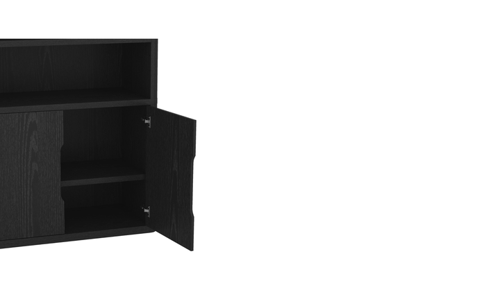 Manhattan Comfort Rivington Bookcase with Lower Storage Cabinet-Jenifer Furniture