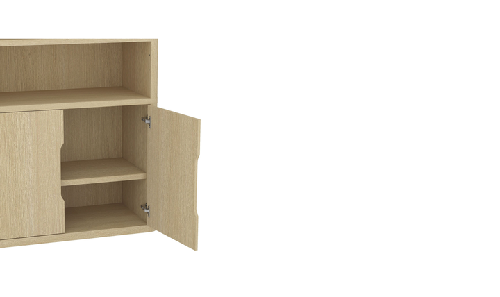 Manhattan Comfort Rivington Bookcase with Lower Storage Cabinet