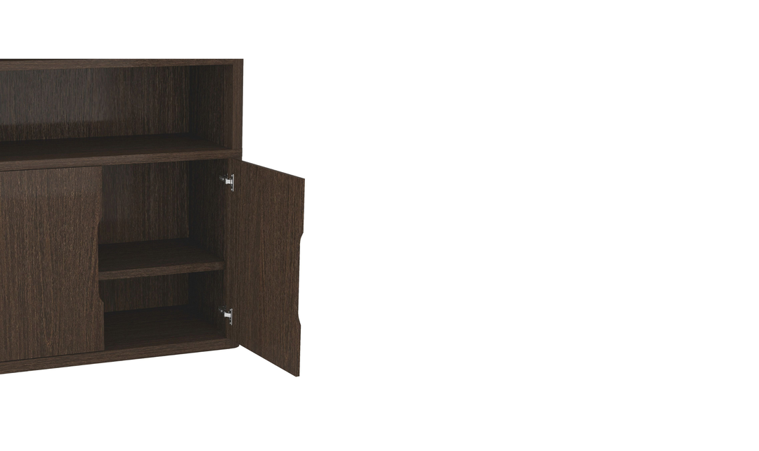 Manhattan Comfort Rivington Bookcase with Lower Storage Cabinet-Jenifer Furniture