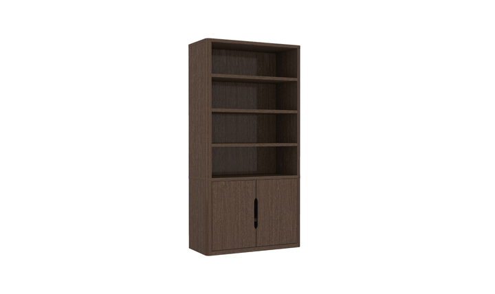Manhattan Comfort Rivington Bookcase with Lower Storage Cabinet