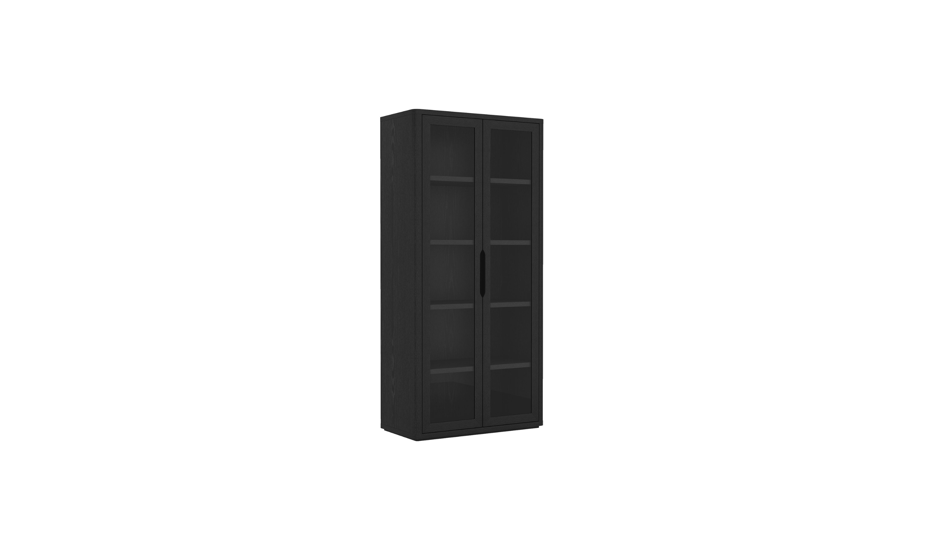 Manhattan Comfort Rivington Tall Glass Door Display Cabinet-Jennifer Furniture