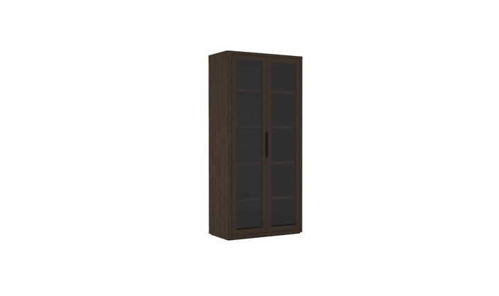 Manhattan Comfort Rivington Tall Glass Door Display Cabinet-Jennifer Furniture