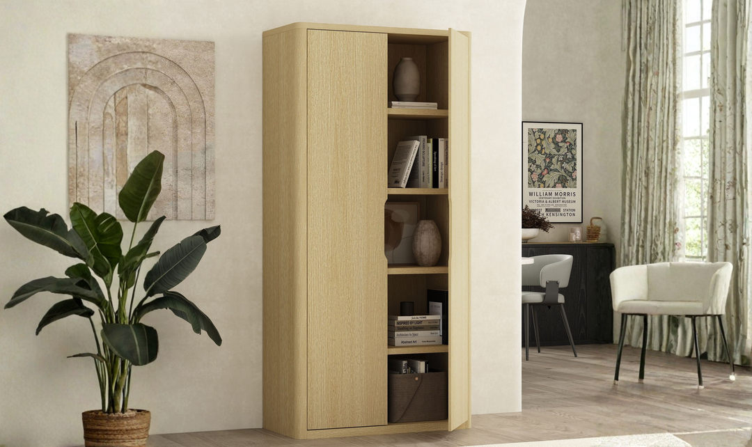 Manhattan Comfort Rivington Tall Two-Door Storage Cabinet-Jennifer Furniture