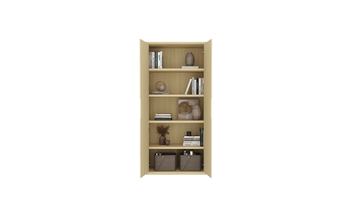 Manhattan Comfort Rivington Tall Two-Door Storage Cabinet-Jennifer Furniture