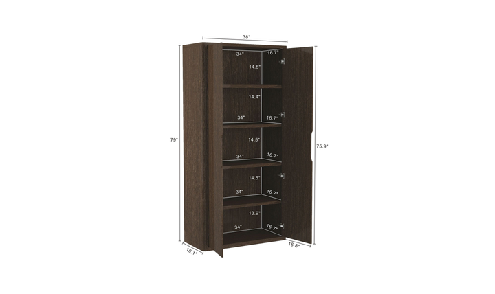 Manhattan Comfort Rivington Tall Two-Door Storage Cabinet-Jennifer Furniture