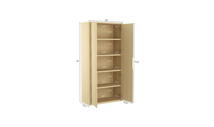 Manhattan Comfort Rivington Tall Two-Door Storage Cabinet-Jennifer Furniture