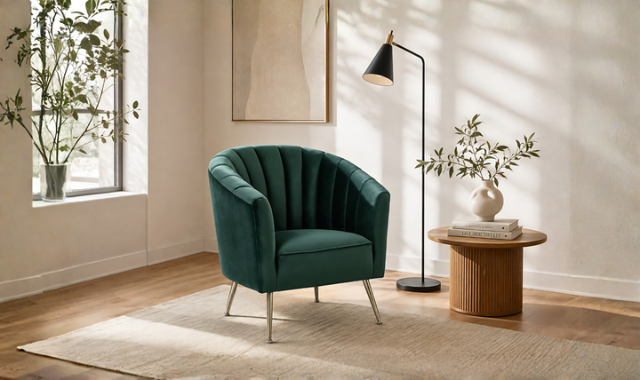 Manhattan Comfort Rosemont Velvet Accent Armchair-Jennifer Furniture