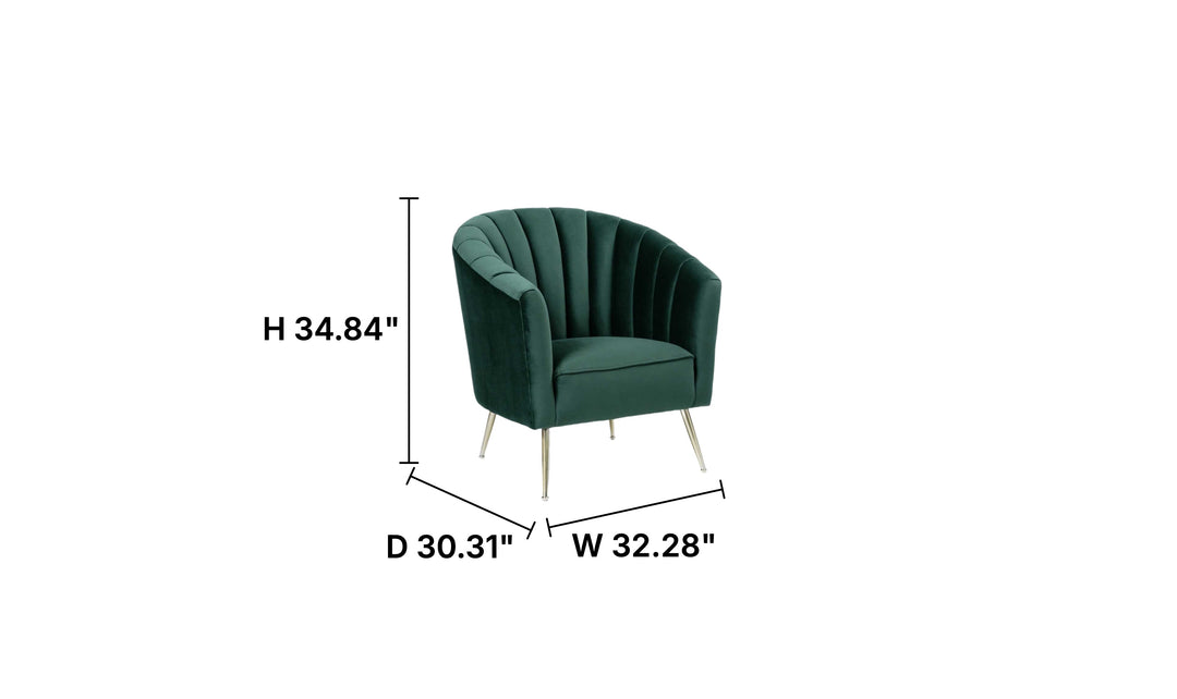 Manhattan Comfort Rosemont Velvet Accent Armchair-Jennifer Furniture