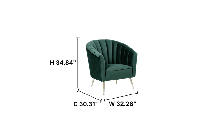 Manhattan Comfort Rosemont Velvet Accent Armchair-Jennifer Furniture