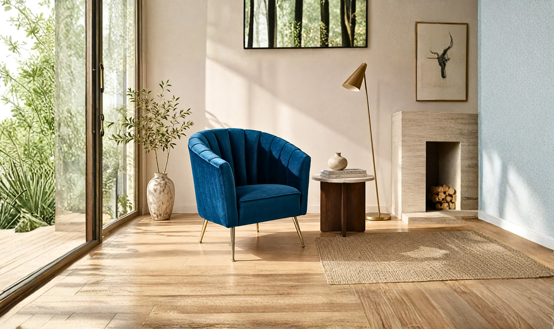 Manhattan Comfort Rosemont Velvet Accent Armchair-Jennifer Furniture