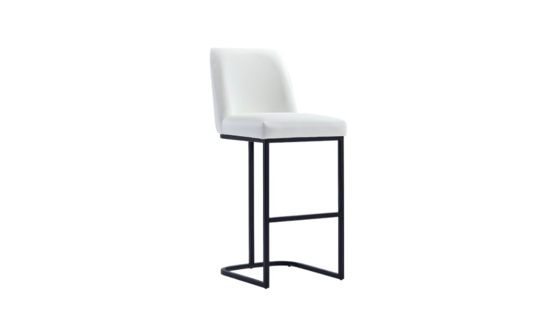 Manhattan Comfort Serena Metal Upholstered Barstool-Jennifer Furniture