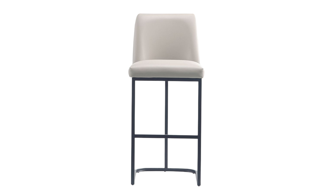 Manhattan Comfort Serena Metal Upholstered Barstool-Jennifer Furniture