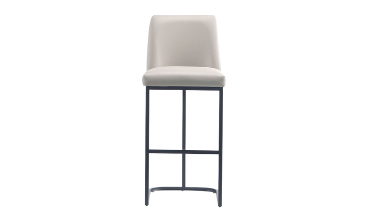 Manhattan Comfort Serena Metal Upholstered Barstool-Jennifer Furniture