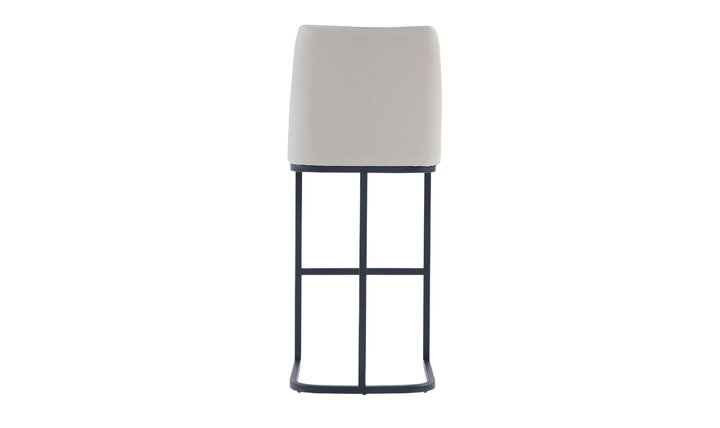 Manhattan Comfort Serena Metal Upholstered Barstool-Jennifer Furniture