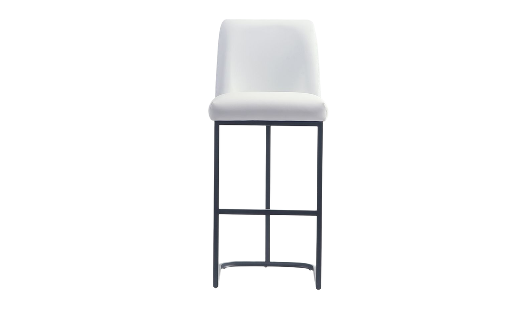 Manhattan Comfort Serena Metal Upholstered Barstool-Jennifer Furniture