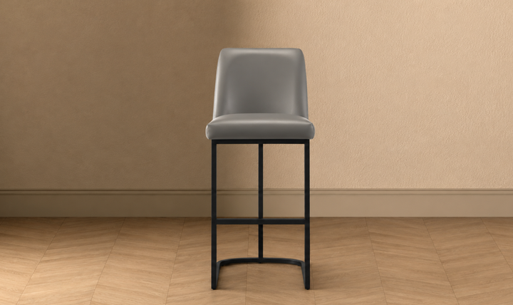 Manhattan Comfort Serena Metal Upholstered Barstool-Jennifer Furniture