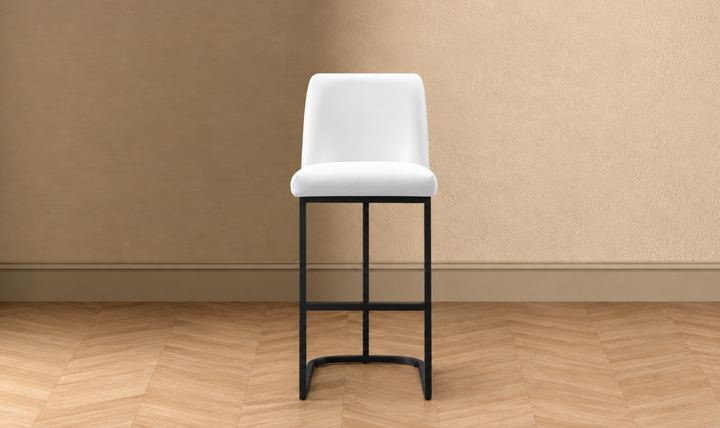 Manhattan Comfort Serena Metal Upholstered Barstool-Jennifer Furniture