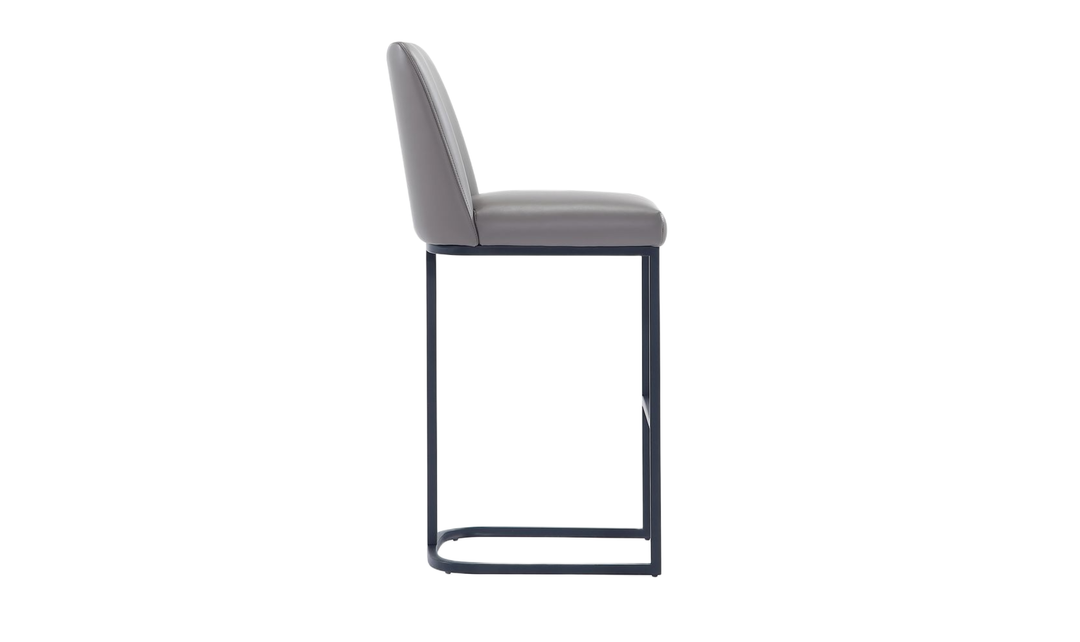 Manhattan Comfort Serena Metal Upholstered Barstool-Jennifer Furniture
