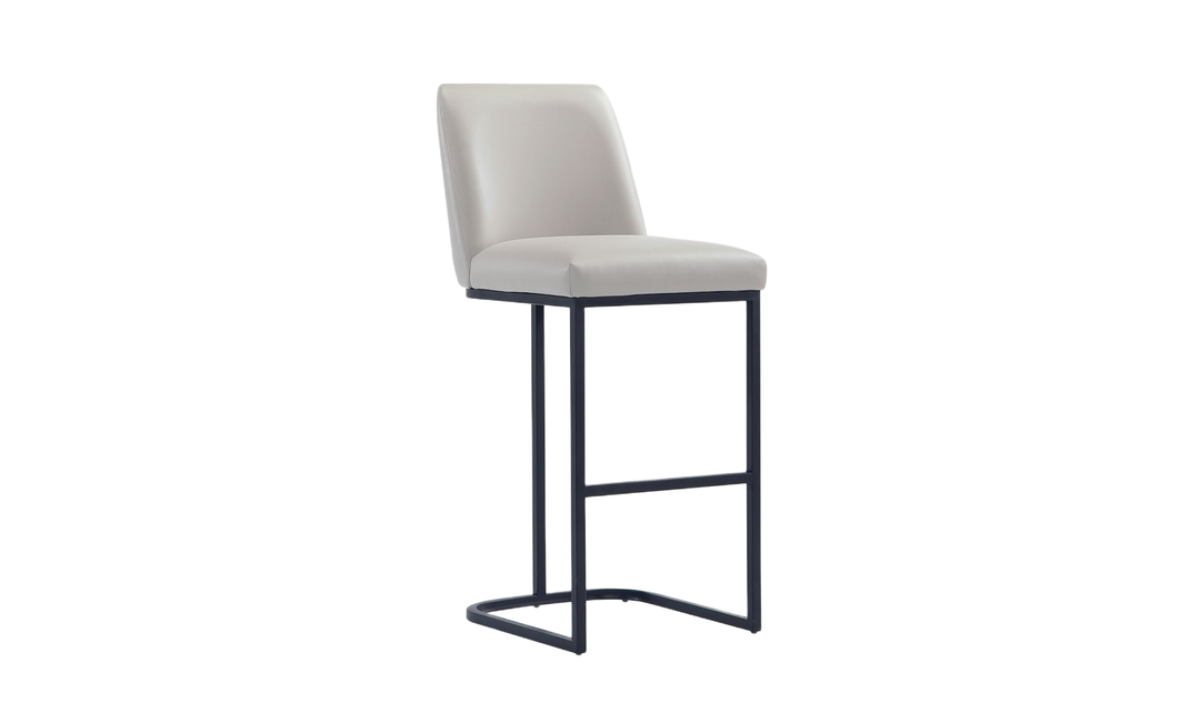 Manhattan Comfort Serena Metal Upholstered Barstool-Jennifer Furniture