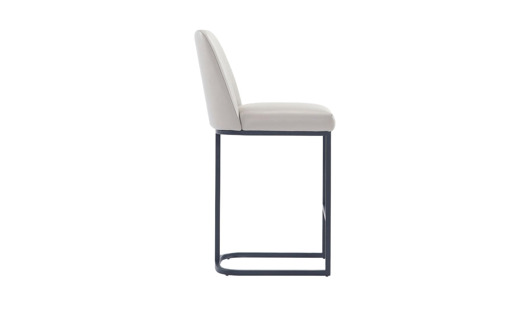 Manhattan Comfort Serena Metal Upholstered Counter Stool-Jennifer Furniture