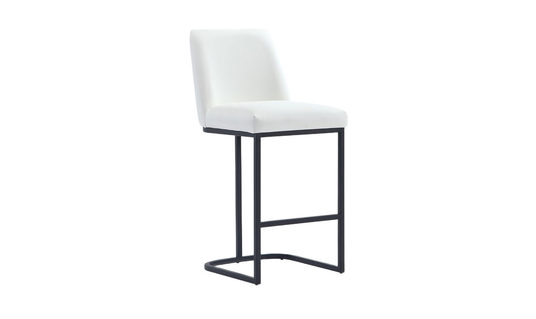 Manhattan Comfort Serena Metal Upholstered Counter Stool-Jennifer Furniture