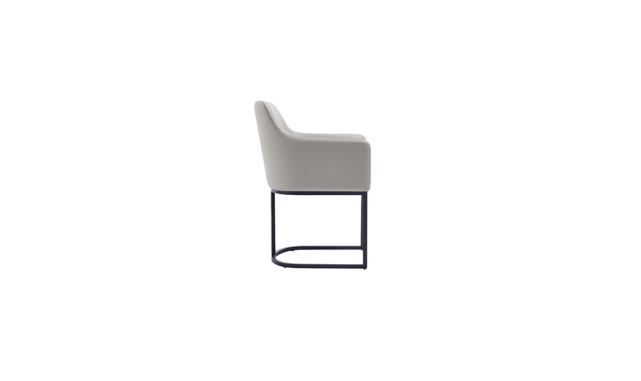 Manhattan Comfort Serena Metal Vegan Leather Armchair-Jennifer Furniture