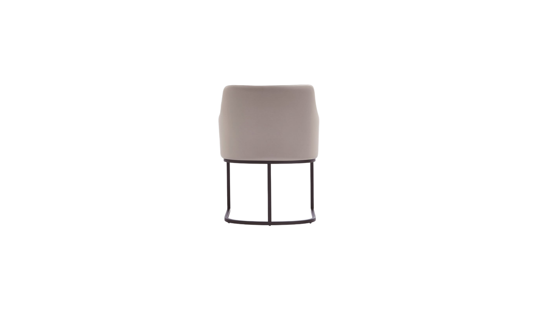 Manhattan Comfort Serena Metal Vegan Leather Armchair-Jennifer Furniture