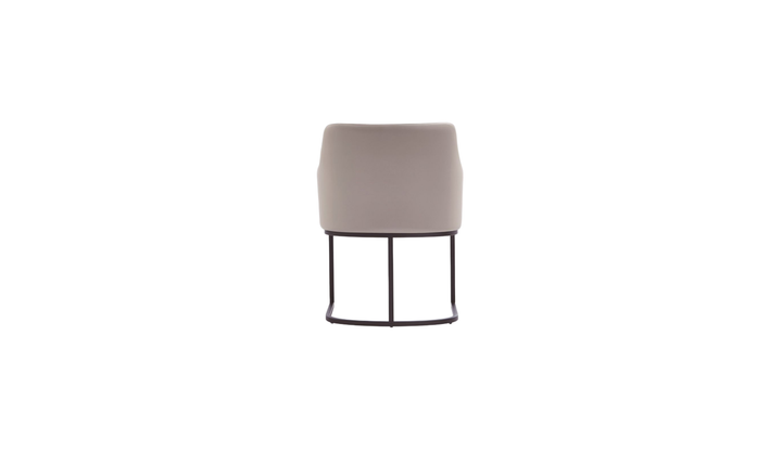 Manhattan Comfort Serena Metal Vegan Leather Armchair-Jennifer Furniture