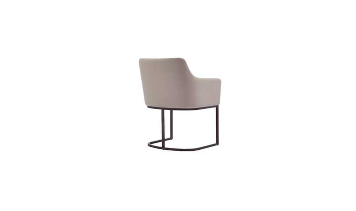 Manhattan Comfort Serena Metal Vegan Leather Armchair-Jennifer Furniture