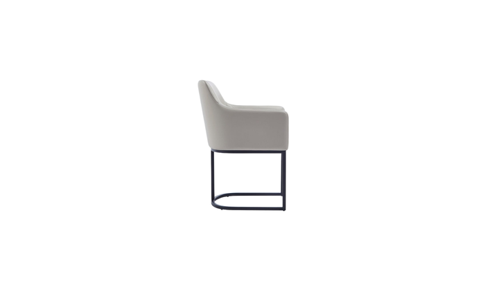 Manhattan Comfort Serena Metal Vegan Leather Armchair-Jennifer Furniture